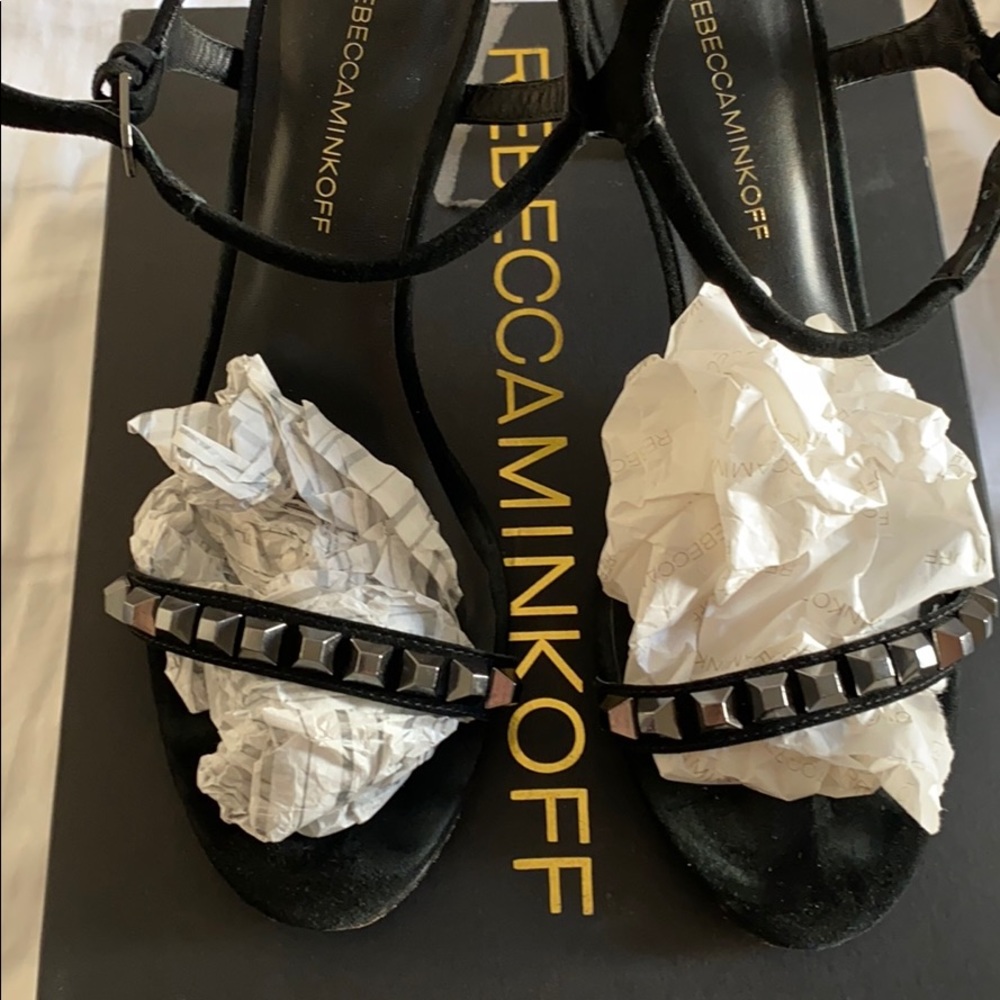Rebecca Minkoff studded suede heels - like new